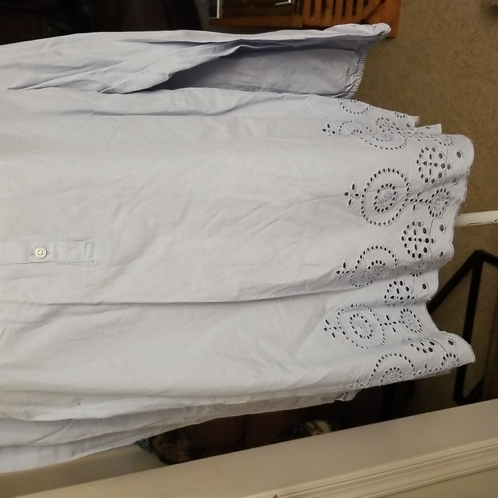 J. Crew Mercantile powder blue top - Picture 3 of 8